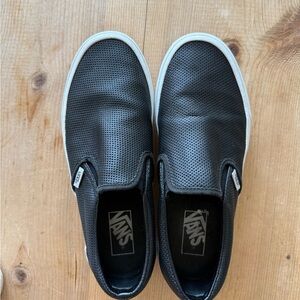 Vans Perforated Black Slip-On Loafers